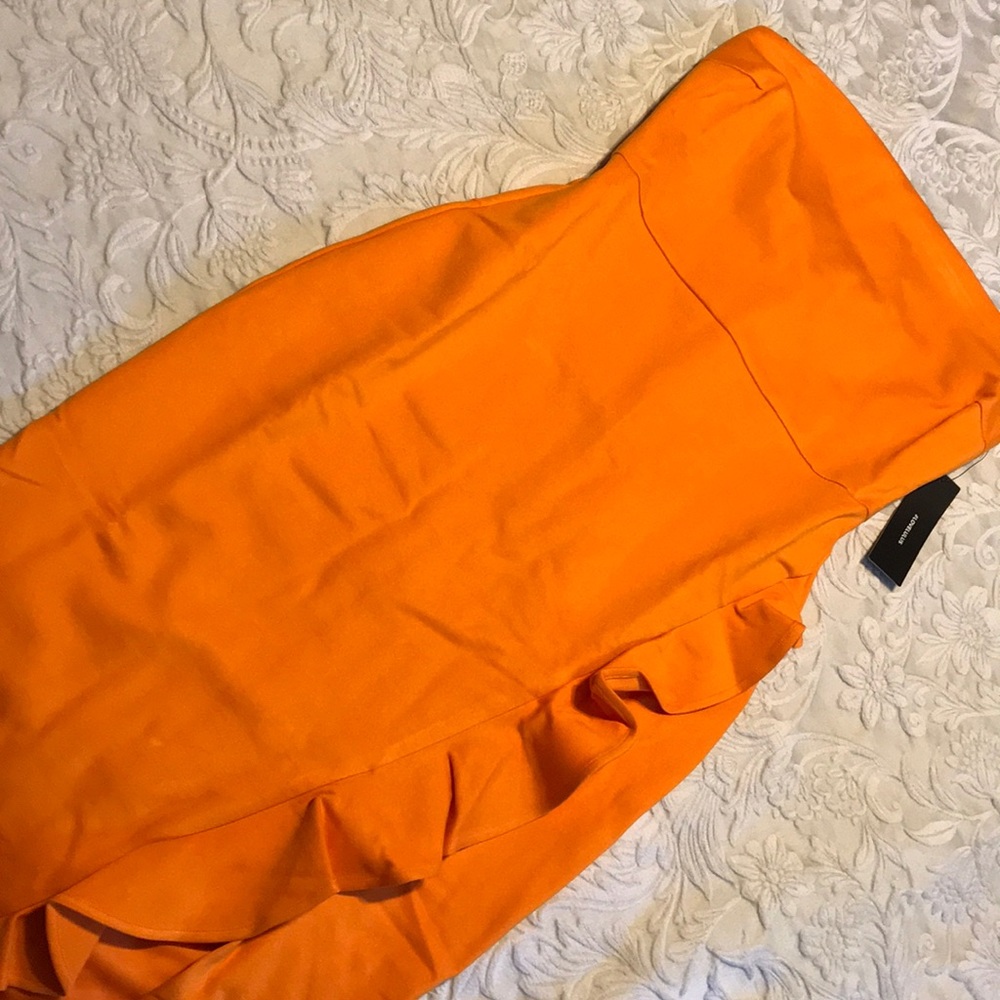Orange bodycon dress